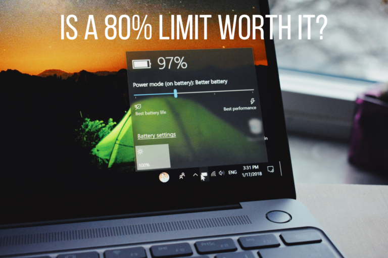 ASUS laptop showing battery at 80 percent charge limit - is the 80% battery care mode worth it