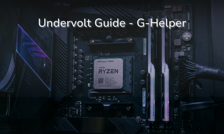 How to undervolt your ASUS laptop CPU with G-Helper - featured image showing Ryzen CPU on motherboard