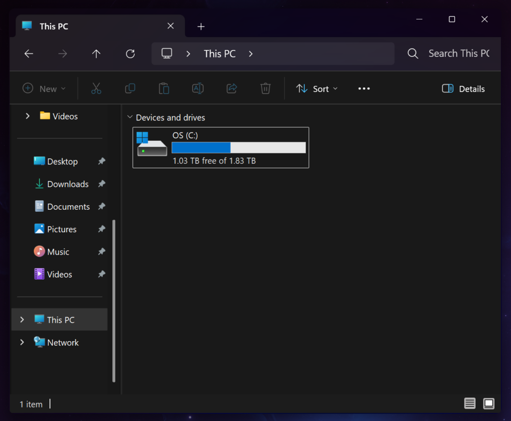 Translucent Explorer11 theme rendering correctly with the File Explorer window focused