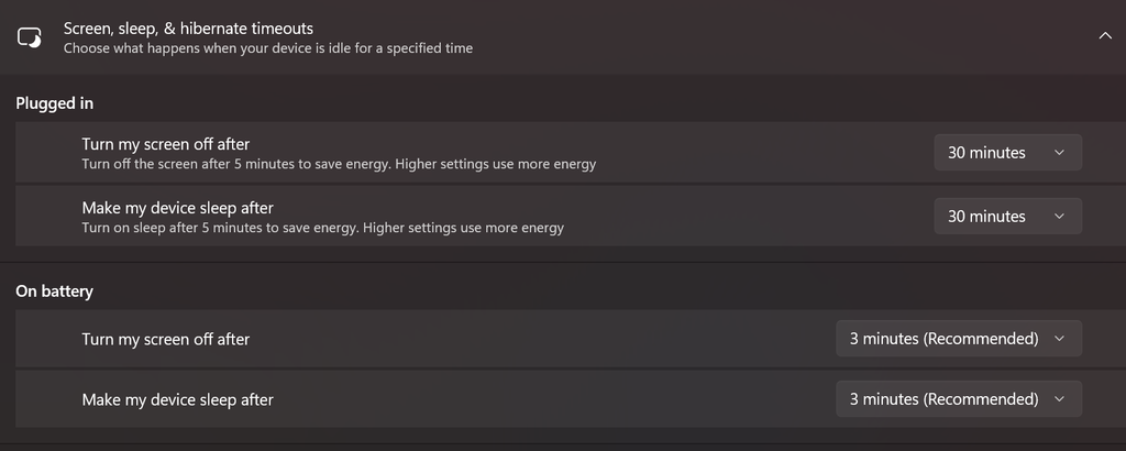 Screen off timer shorter than screensaver wait blocking the ASUS OLED Care settings