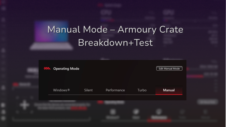 Manual mode armoury crate