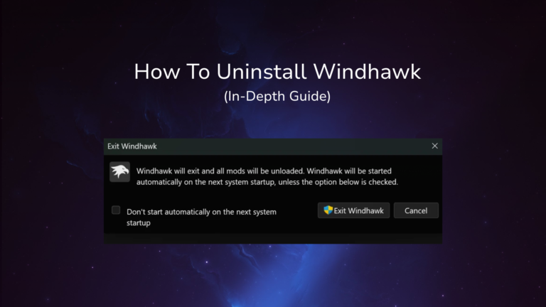 uninstall windhawk