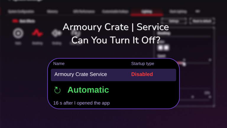 Armoury Crate Service: What It Is and Can You Disable It?