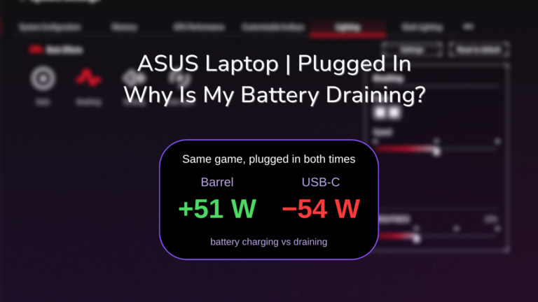 asus laptop battery draining while plugged in