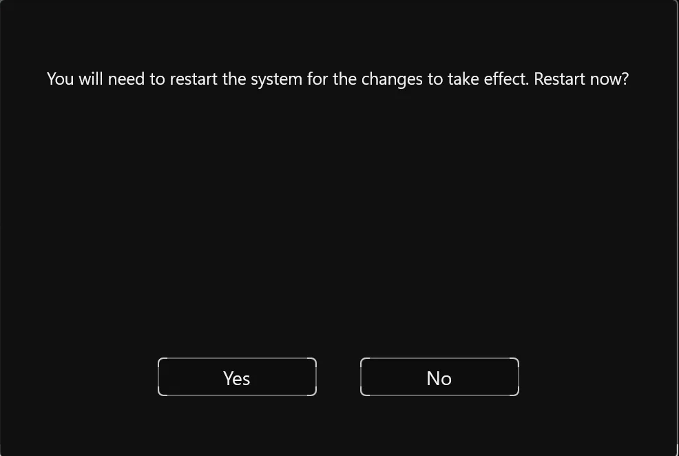 Armoury Crate Ultimate GPU mode restart prompt