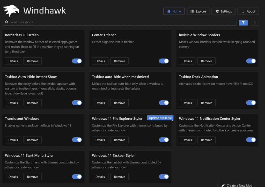 does windhawk affect performance