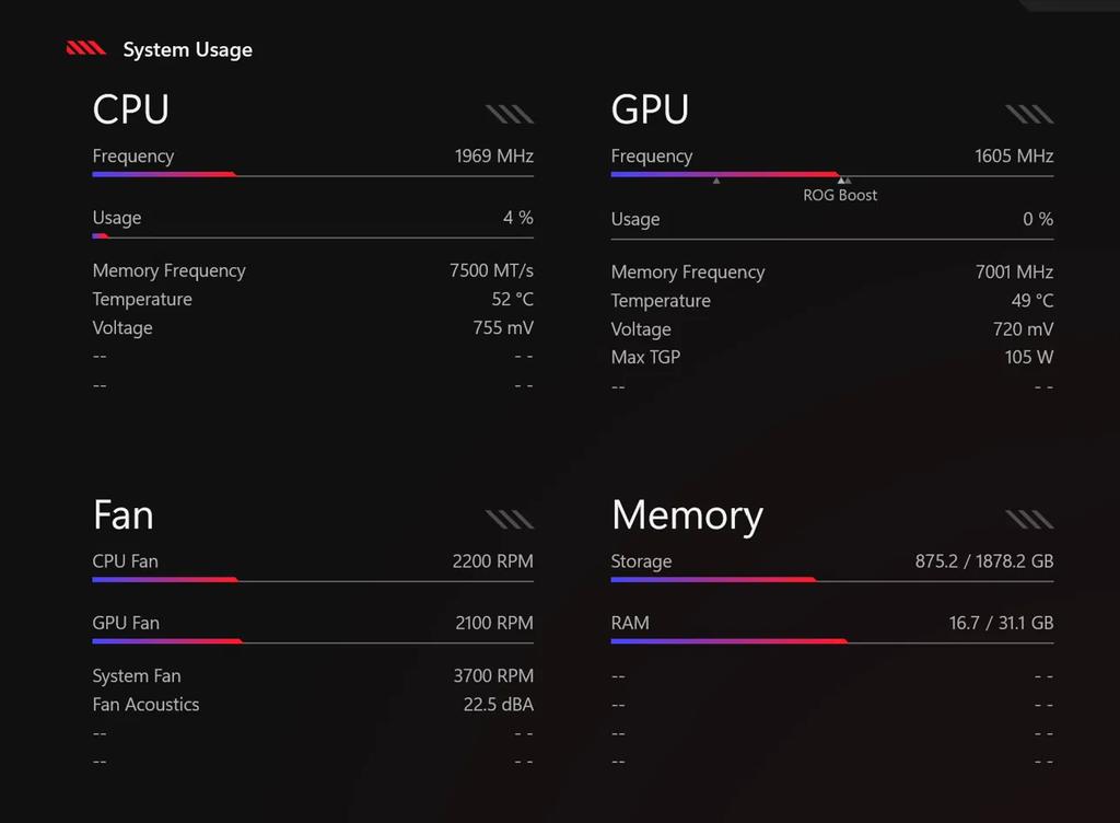 armoury crate ultimate mode System Usage GPU awake and fans spinning on battery
