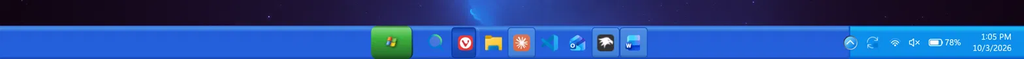 Windows XP taskbar for Windows 11 using the Windhawk WinXP theme