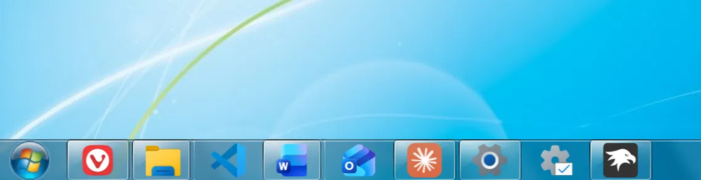 make windows 11 taskbar look like windows 7 with the Windhawk Windows7 theme