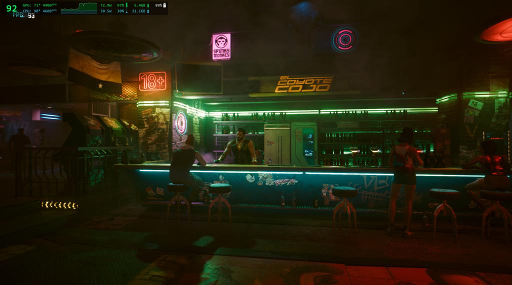 G-Helper GPU undervolt result with a 2150 MHz core clock limit