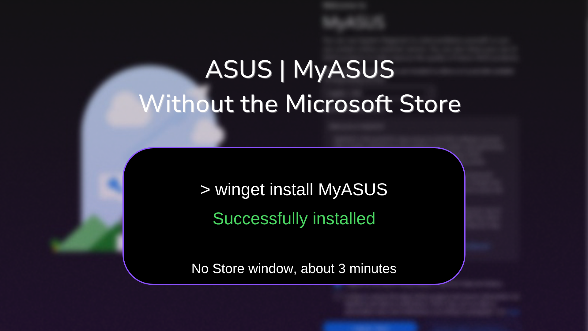 Install MyASUS Without the Microsoft Store (Tested 2026)