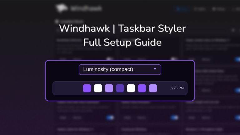 windows 11 taskbar styler